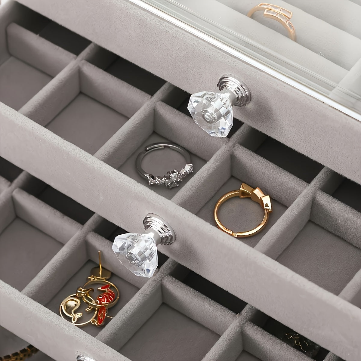 Latest 2025 Stackable Acrylic Jewelry Organizer with 5 Drawers - Women's Favorite for Earrings, Necklaces & Bracelets Storage Solution, Jewelry Boxes