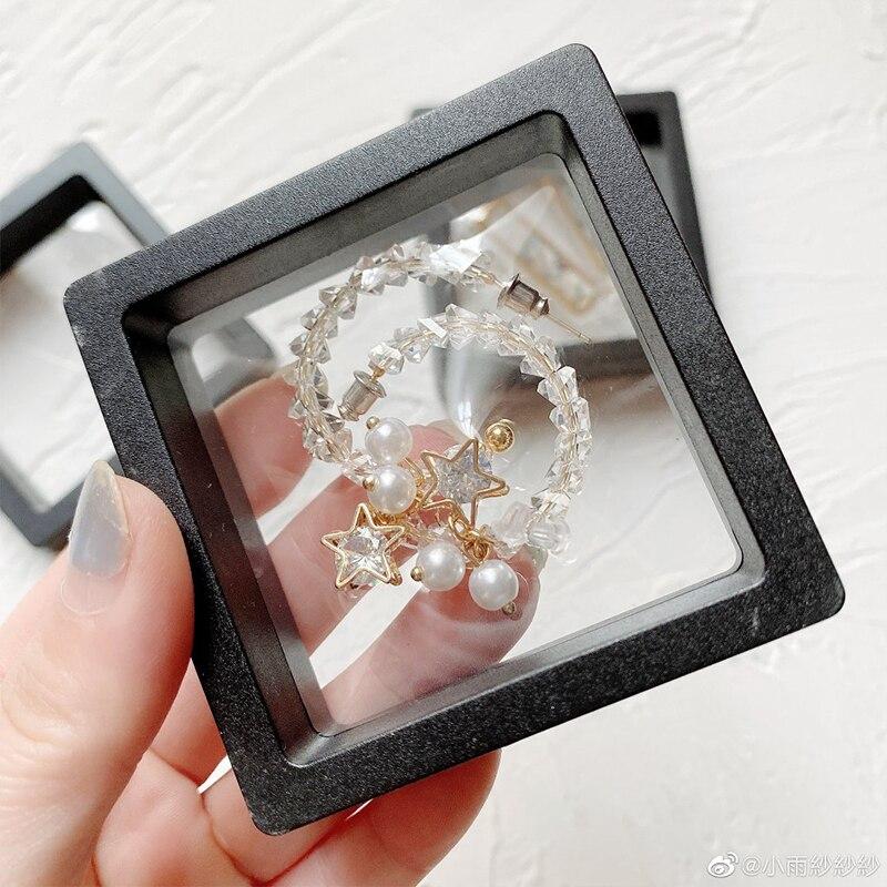 20pcs Clear Floating Jewelry Display Boxes with Zipper Closure - Dustproof Organizer Case with Necklace Hooks, Transparent Storage Box for Necklace, Bracelet, Ring, Earrings - Ideal for Store, Home, Valentine's, Birthday, Wedding Gifts - Durable Plastic