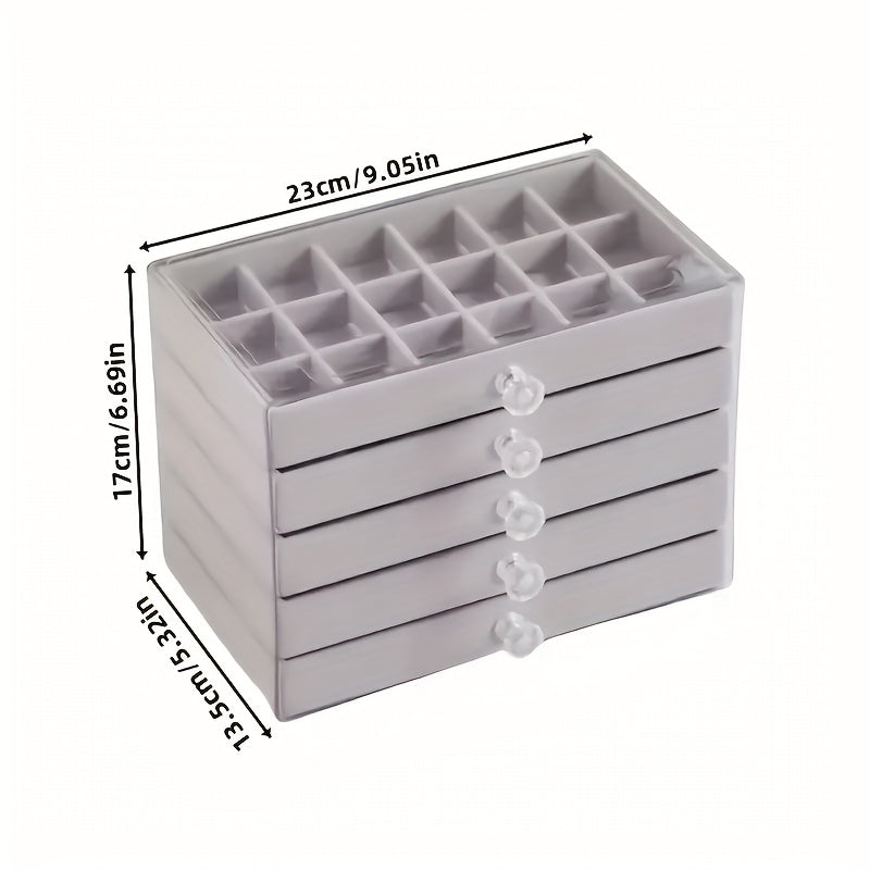 Exquisite 5-Layer Jewelry Box with Velvet Lining, Large Capacity & Anti-Scratch Design – The Ultimate Storage Solution for Your Treasures, Jewelry Boxes
