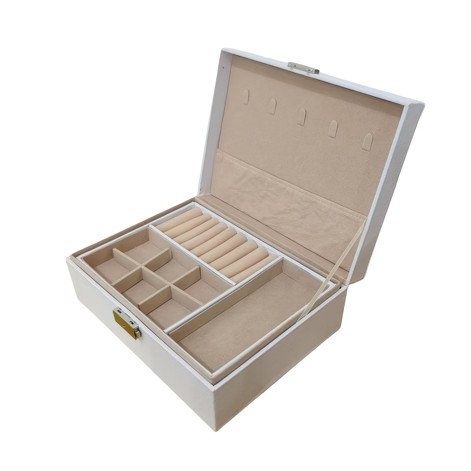 Luxury European Jewelry Box - Large Capacity Organizer with Soft Interior Lining, Elegant White Exterior - Wedding, Anniversary, Birthday Gift for Women - Jewelry Storage Case for Home or Travel - No Assembly Required, Sophisticated Design, Highquality