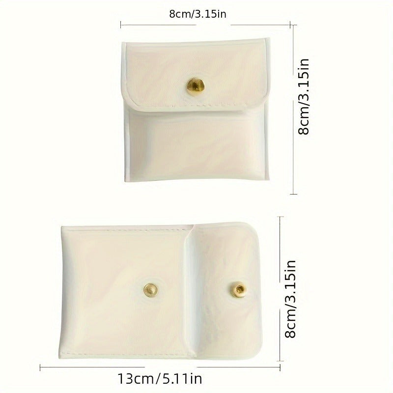 Artificial Leather Jewelry Bag, Multiple Color Button Bags, Suitable for Rings, Four colors are available for selection, endants, Necklaces-Perfect Storage Solution, Jewelry Storage Box Storage